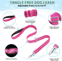 Lukovee Small Dog Harness and Leash Set, No Pull Soft Padded, XS - Fuchsia - with Stripe / S ( Chest 17.5'' ~ 22'') - image 3