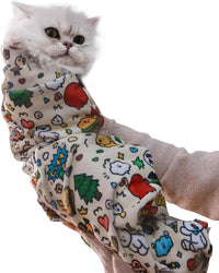27.6" Cat Grooming Wrap Cat Wrap for Cutting Nails L – Essentials for Cats - L-27.6inch (within 15lbs) / #A1