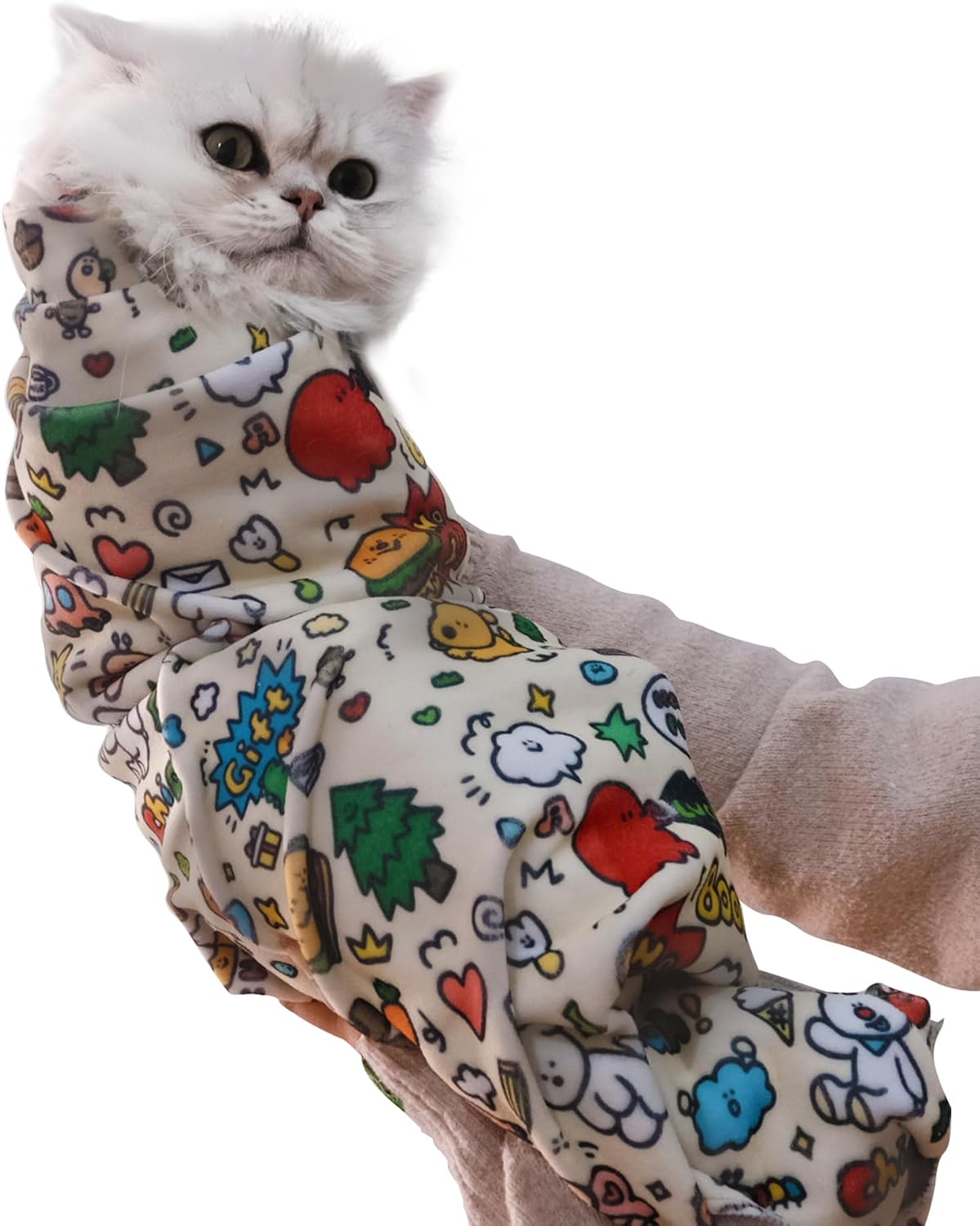 27.6" Cat Grooming Wrap Cat Wrap for Cutting Nails L – Essentials for Cats - L-27.6inch (within 15lbs) / #A1