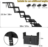 Foldable Dog Steps for Car SUV Truck - Standard 6 Steps / Black - image 4