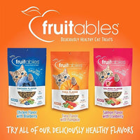 Fruitables Cat Treats, Healthy Treats For Cats, Low Calorie and Packed with Protein, Crunchy Biscuits, Free of Wheat, Corn and Soy, Made with Real Tuna and Pumpkin, 2.5oz