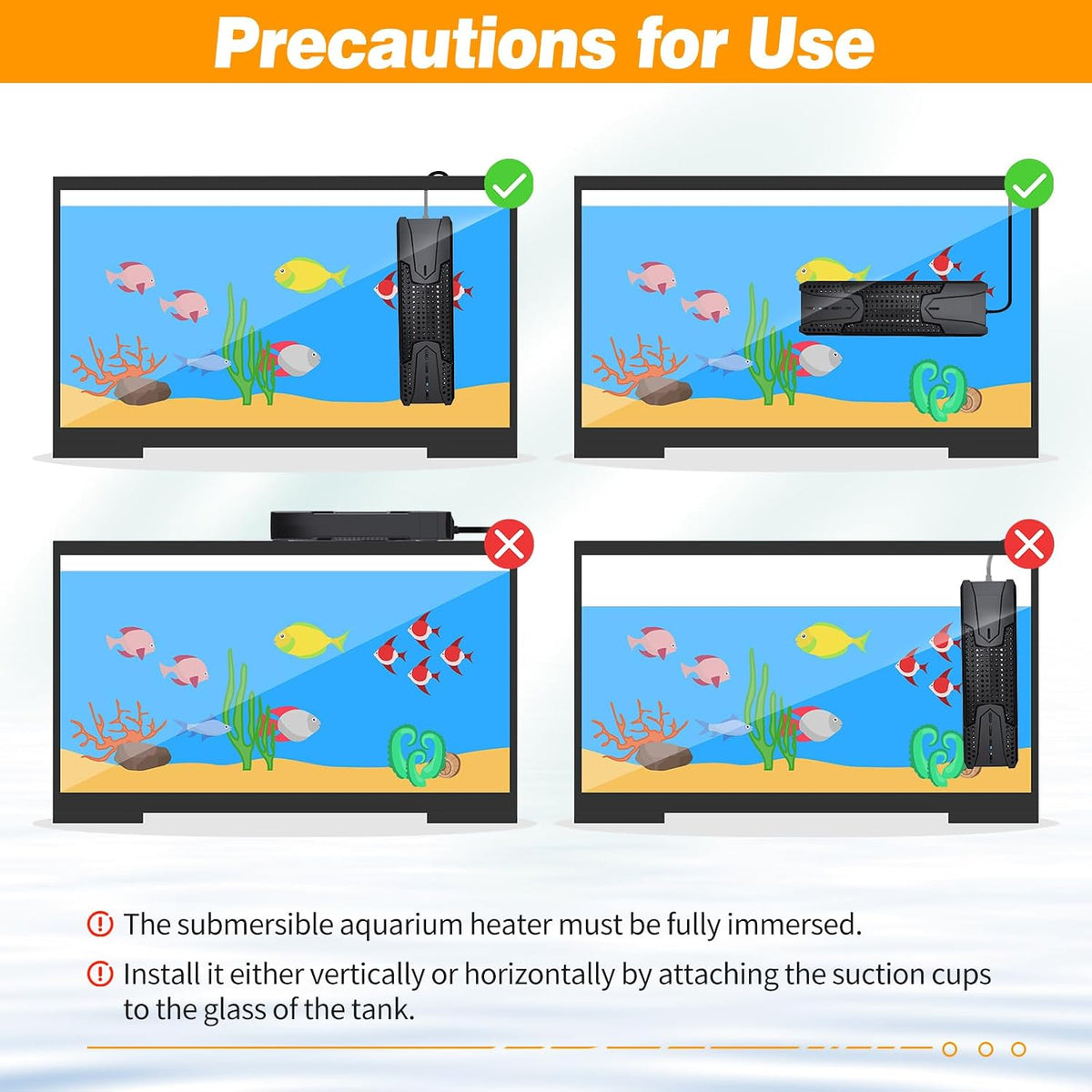 Submersible Aquarium Heater - 500W for 75-135 Gallon - image 4