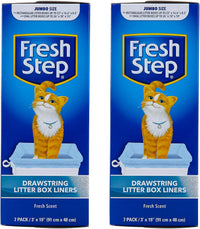 Fresh Step Drawstring Cat Litter Liners, Scented, 2-Pk - Fresh Scent / 7 Count (Pack of 2)