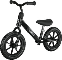 Bobike Toddler Balance Bike Toys for 2 to 5 Year Old Girls Boys - Black / Classic