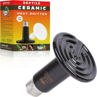 LUCKY HERP Heat Lamp Bulbs, 150W Reptile Heat Lamp 2 Pack - Ceramic Heat Emitter / 75W 1-Pack