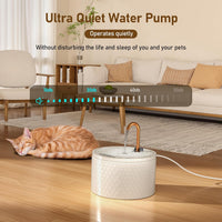DOOOB Ceramic Cat Water Fountain - Honeycomb Embossed Ceramic Cat Fountain - image 3