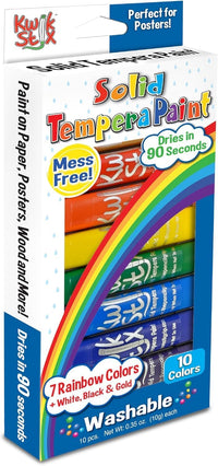 Kwik Stix solid tempera paint sticks, 10 pack of jewel tone colors with twist-up tubes - view 3