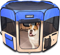 JESPET 61" Pet Dog Playpens - Blue / 61x61x30 Inch (Pack of 1)