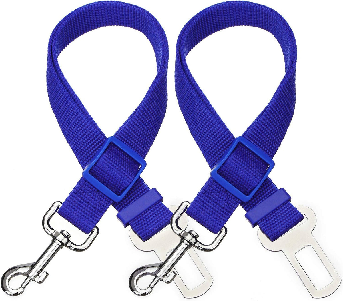 Elisel Elisel 2 Packs Adjustable Length Pet Dog Cat car seat Belt Pet - blue