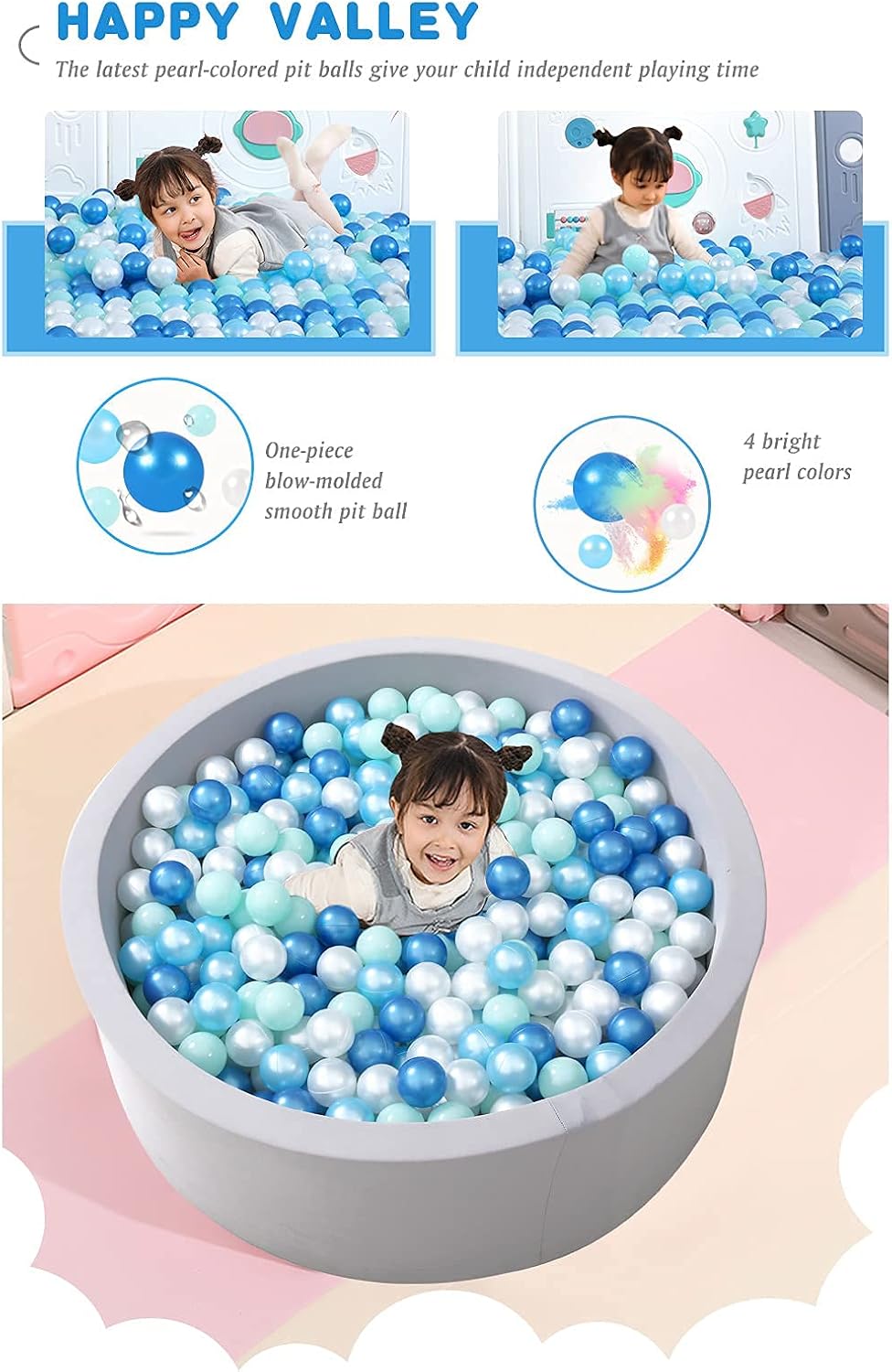 Heopeis green ball pit balls, 2.75 inches, crush proof plastic for kids - view 31