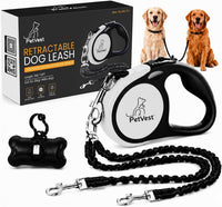Dual Retractable Dog Leash, Detachable for Single Use - 10 FT