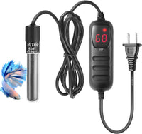 HITOP Mini Submersible Aquarium Heater 50W Digital Heater for Fish - (5-12Gal) 50W