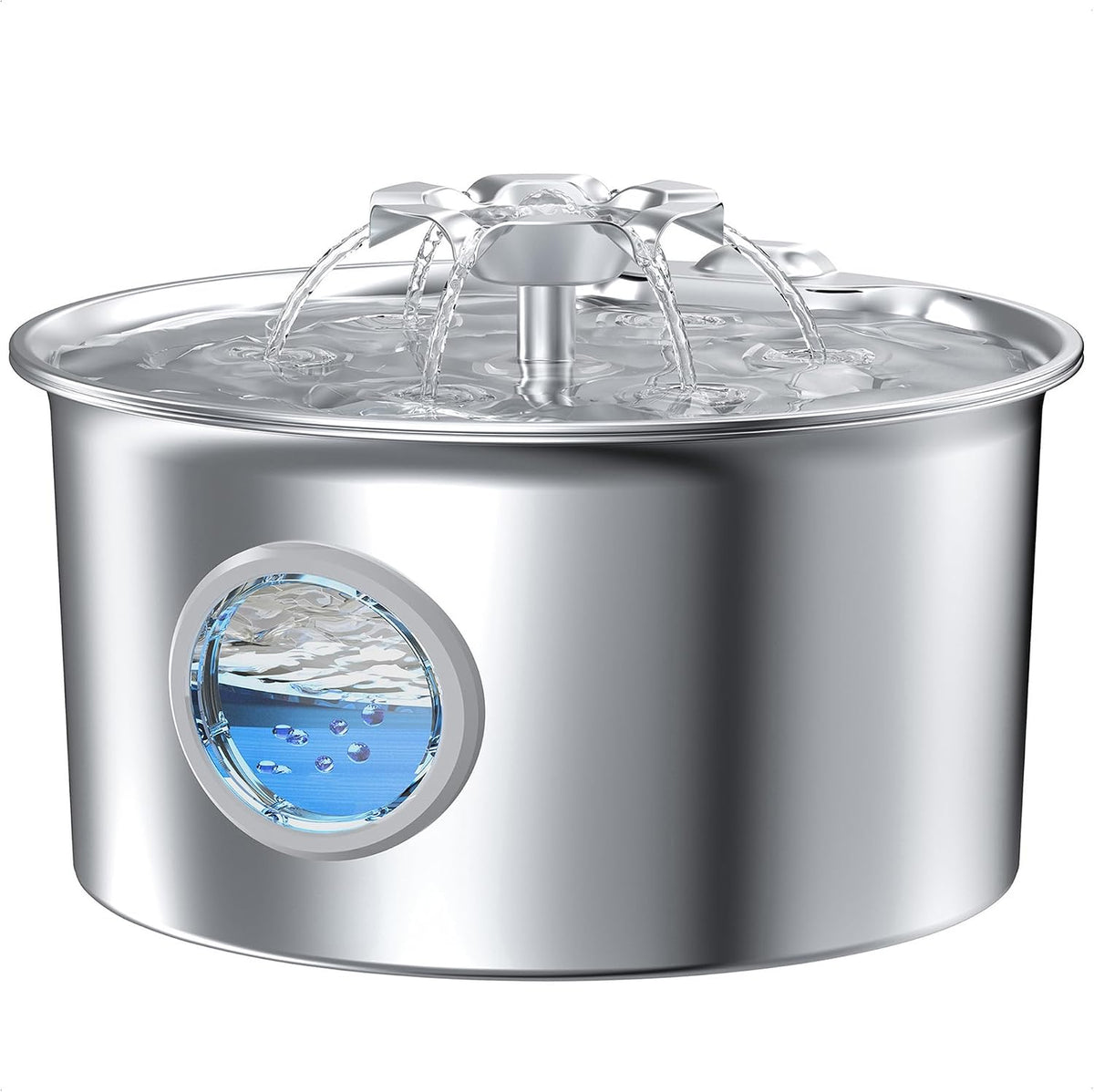 Stainless Steel Cat Water Fountain: 88oz/2.6L Pet Fountain - Fountain