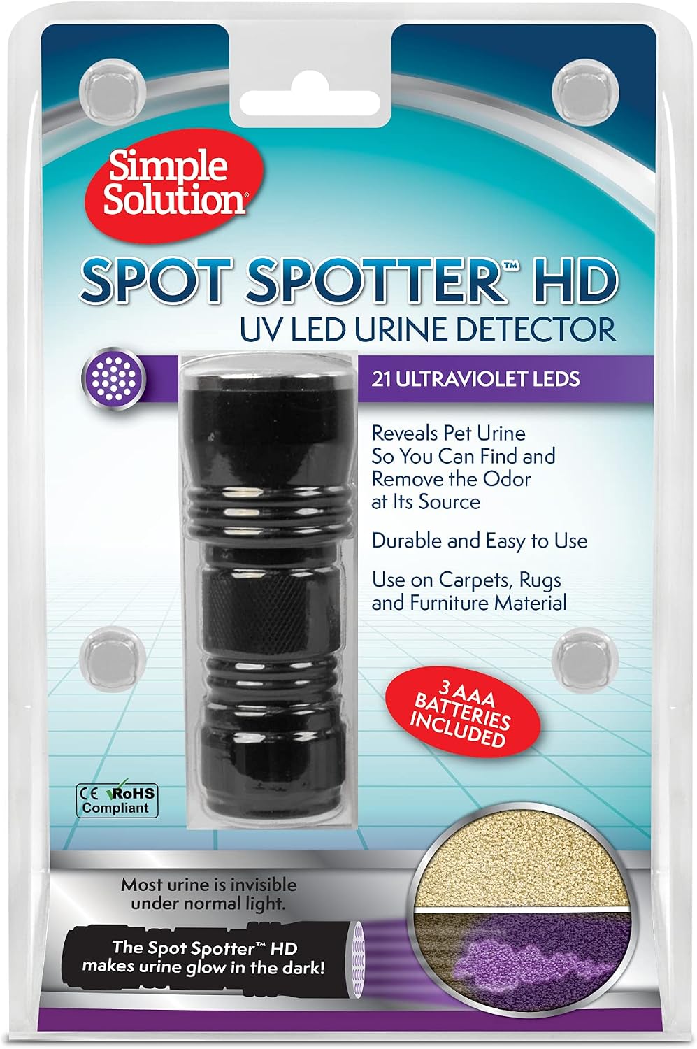 Simple Solution UV Urine Detector, Pet Stain Blacklight