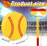 3 Pcs Soccer Ball Piñata with Blindfold Stick Soccer Birthday Party - Softball - image 3