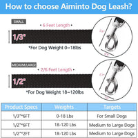 Aiminto braided rope dog leash with metal easy-snap clasp for training and walks - view 2