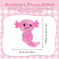 Ropuptl sitting axolotl squishy toy in purple, slow rising soft fidget - view 26