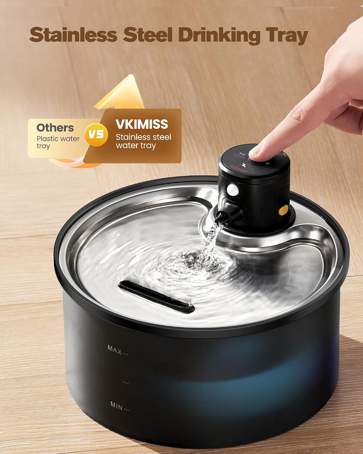 VKIMISS Cat Water Fountain Filters: Pet Water Dispenser Filter - Cat fountain + 1 filters - image 4
