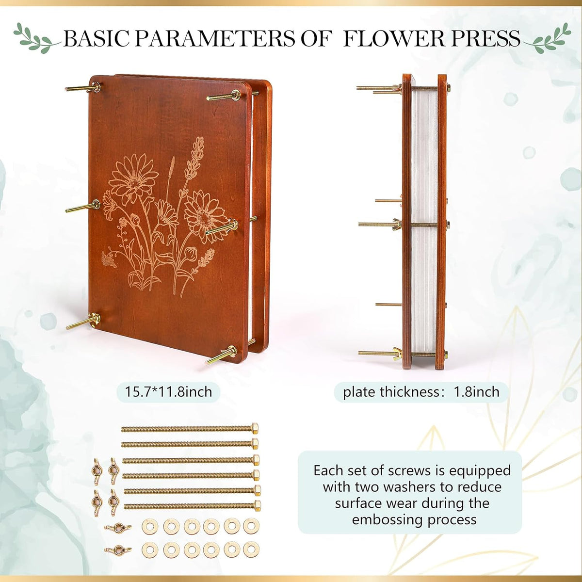 Aboofx Wooden Flower Pressing Kit - 15.7" x 11.8" 6 Layers - image 3
