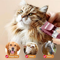 Professional Dog Grooming Clippers for Thick Coat - Dog Hair Trimmer for Grooming- Sheep Shears for Thick Hair – Pet Grooming Clippers for Dogs, Cats, Sheeps, Horse (Rose Gold)