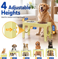 XIAZ Elevated Dog Bowls Large Breed Raised Dogs Bowl Stand - F-Yellow / Basic - image 2