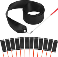 12PCS Red Dance Ribbons, Red Party Favors - Black 12PCS