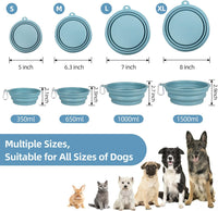 Kytely Collapsible Dog Bowls Medium - Lake Blue & Grey / Small - image 4
