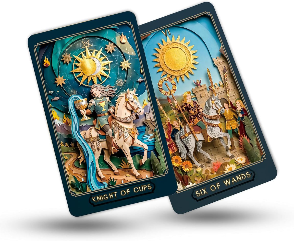 sishui Gilded Age Tarot Deck with Guidebook - Teal and Gold - image 3