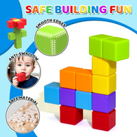 Magnetic Building Blocks Large - Multicolor - 12 Pieces - image 2