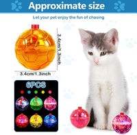 6 Pcs Cat Ball Ghost Hunting Light up Toy - Bright Color / 6 - image 2