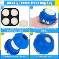 Yipetor Interactive Treat Dispensing Dog Toy, Large 3IN1 Dog Enrichment Toy, Tough Rubber Chew Ball Dog Treat Frozen Puzzle Toys for Large Medium Breeds - Keep Them Busy/Anxiety Relief/Feeding Slow