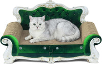 Luxury Cardboard Cat Scratcher Sofa Bed - Green Crown