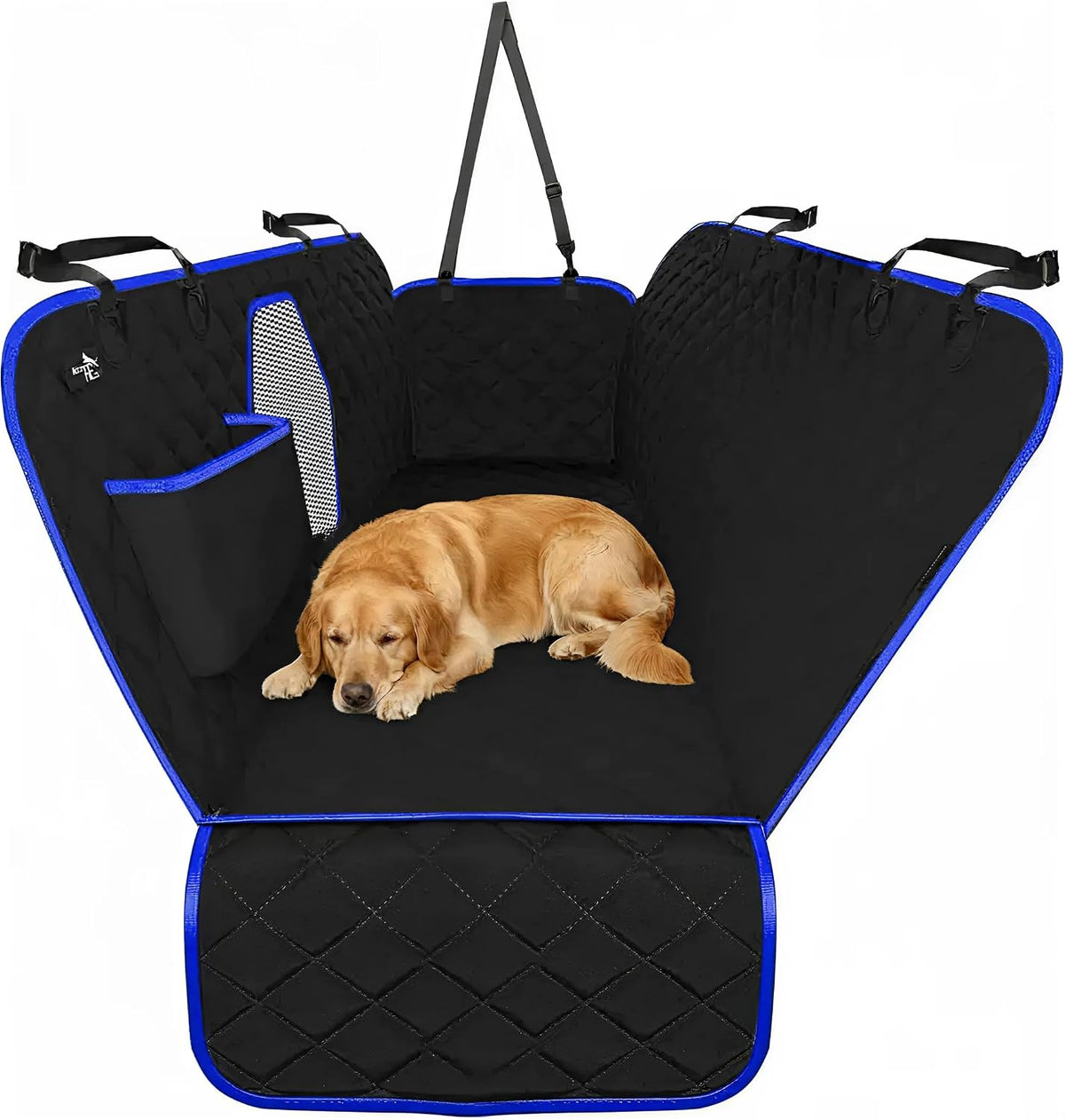 Dog Car Seat Cover for Back Seat - XL / Blue