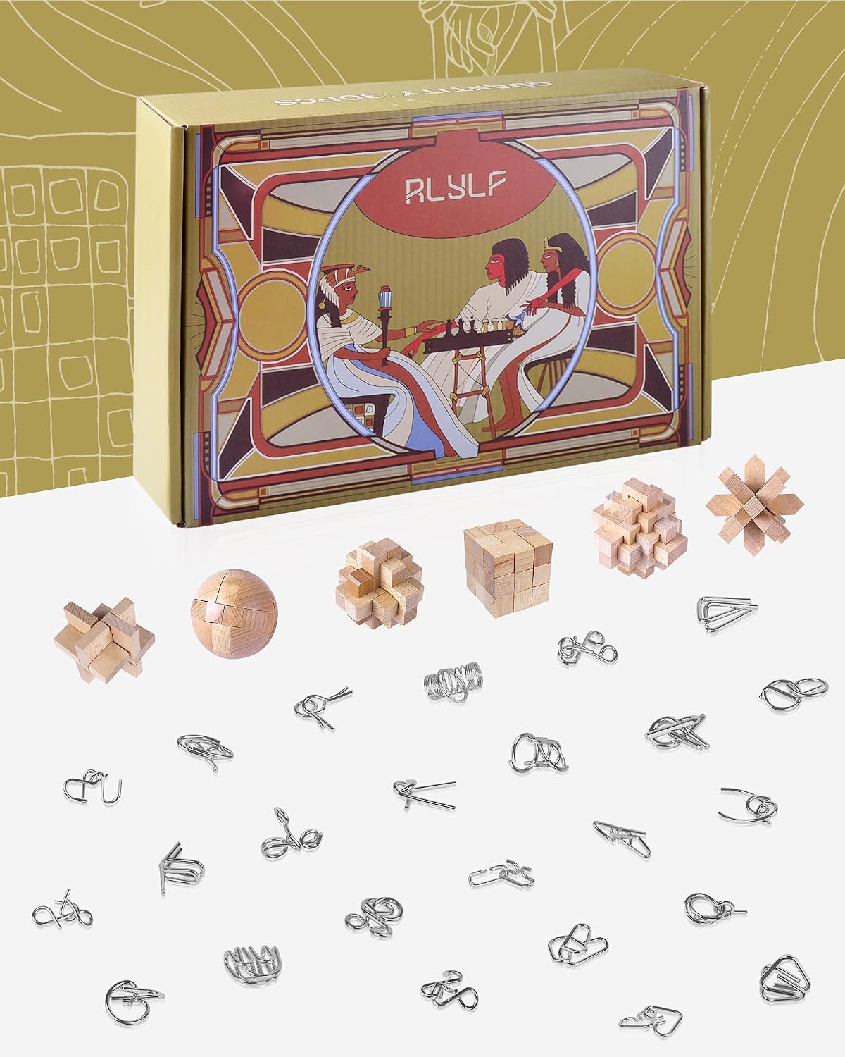 RLYLF 30pcs Brain Teaser Puzzles Game for Adults Teens and Kids – Fun for Kids & Family - wood style 1 - image 2