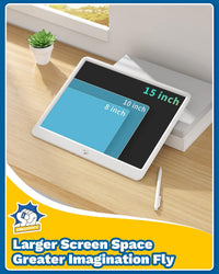 TEKFUN 15" LCD Writing Tablet for Kids - White / 15 Inch - image 2