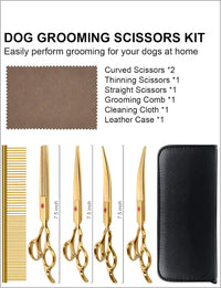 Dog Grooming Scissors Kit - Gold 5 Piece / 5 - image 4