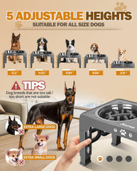 Elevated Dog Bowls for Medium Large Size Dogs - Grey / Medium Large / 1 Basic&1Slow Bowl - image 2