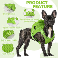 Dog Harness with Backpack - Small / Green Frog - image 2