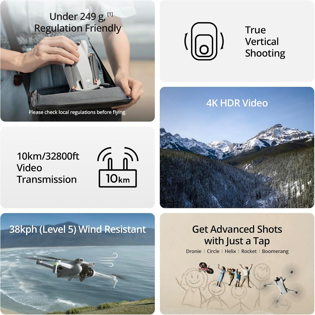 DJI Mini 3, 3-Axis Mechanical Gimbal Mini Camera Drone – Fun for Kids & Family - DJI Mini 3 - image 2