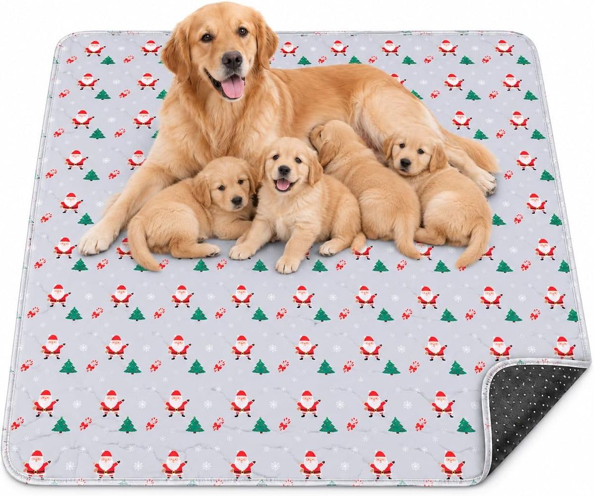 Aitmexcn Washable Pee Pads for Dogs, 24''x36'' - Christmas Santa Claus / 31*36''-2pcs