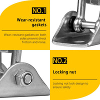 Heavy Duty Swing Hangers for Wooden Sets 2000 LB Capacity Hammock - Silver / 4 Packs - image 2
