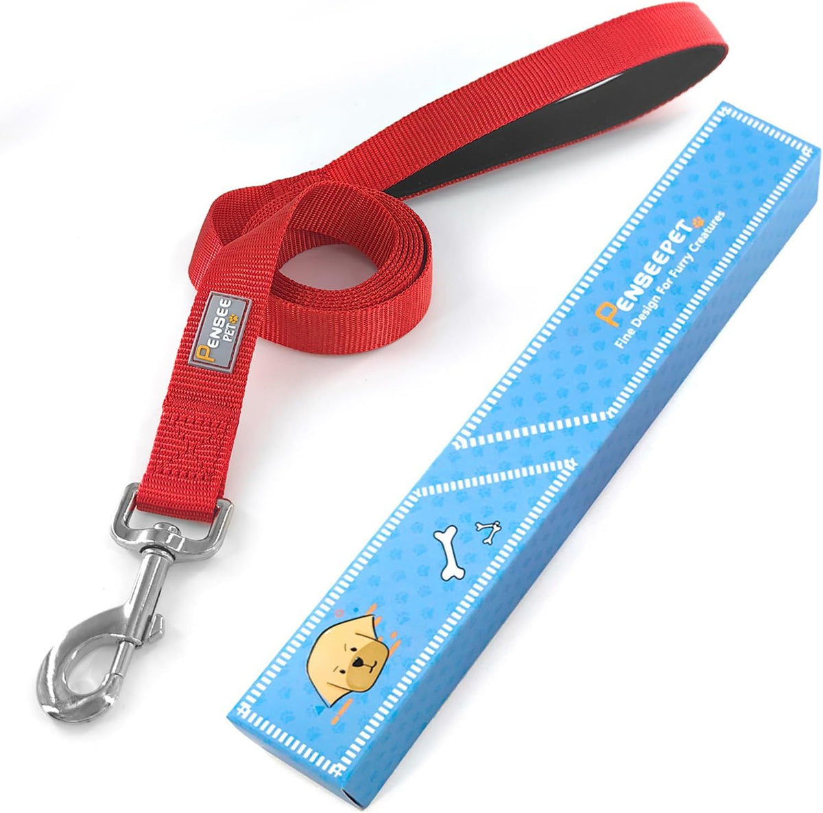 6 FT Basic Dog Leash for Medium Dogs - Red / Small : 5/8" x 6 FT - image 4
