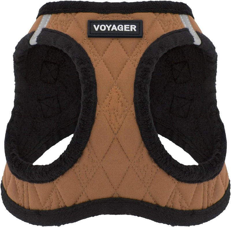 Voyager Step-in Plush Dog Vest Harness -Beige Plush - Beige Plush / M