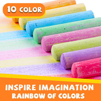 VEESA Washable Sidewalk Chalk for Kids, 10 Bright Colors - 1 Count (Pack of 52) - image 3