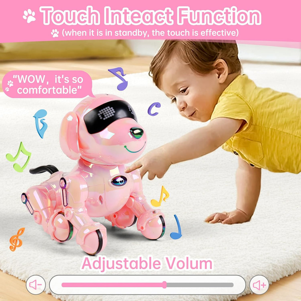 Dwi Dowellin Robot Dog Toy - Pink - image 4