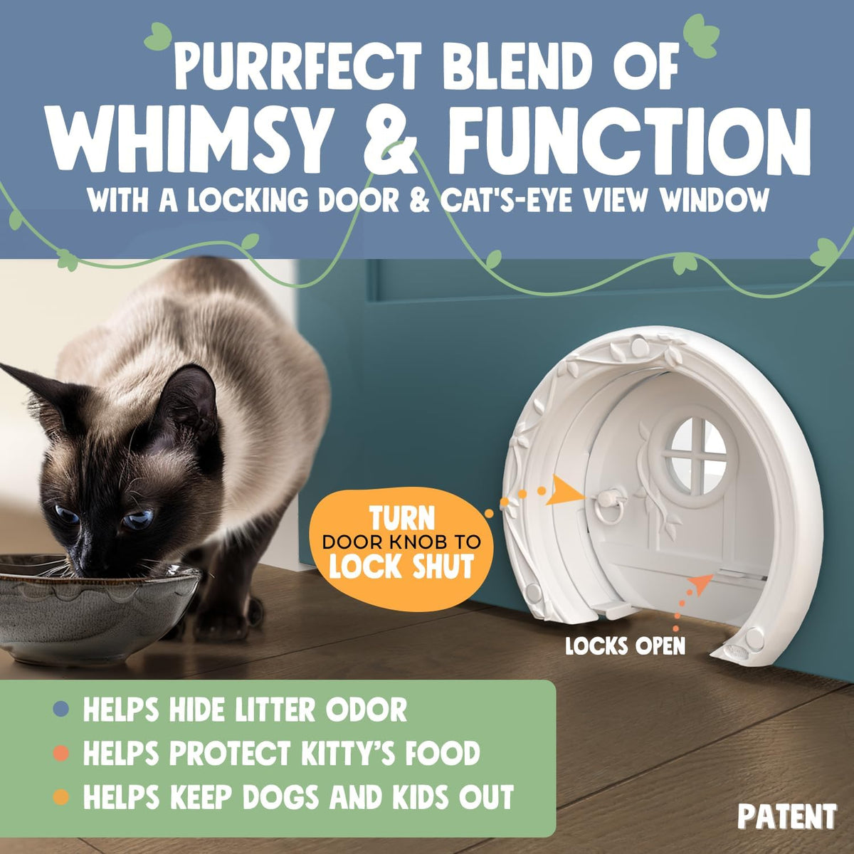 Gnome Door Cat Door for Interior Doors - White - image 3