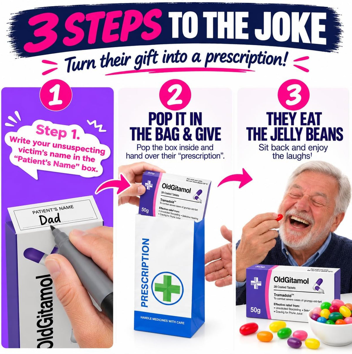 Funny Prank Pill Box Candy, Gag Gifts for Men - Oldg - image 4