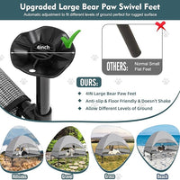 Upgraded Elevated Dog Bed with Canopy, Portable Raised Outdoor Dog Bed with Stable Anti-Slip Feet, Wider Shade Pet Bed Cot, Raised Dog Beds for Large Dogs Camping, Indoor & Outdoor Use