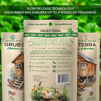 GrubTerra Coop Refresher Odor Freshener for Chicken Pen, Suitable for Chicken Waterer and Chicken Feeder, Smell Control Solution for Clean and Fresh Chicken Living Environment