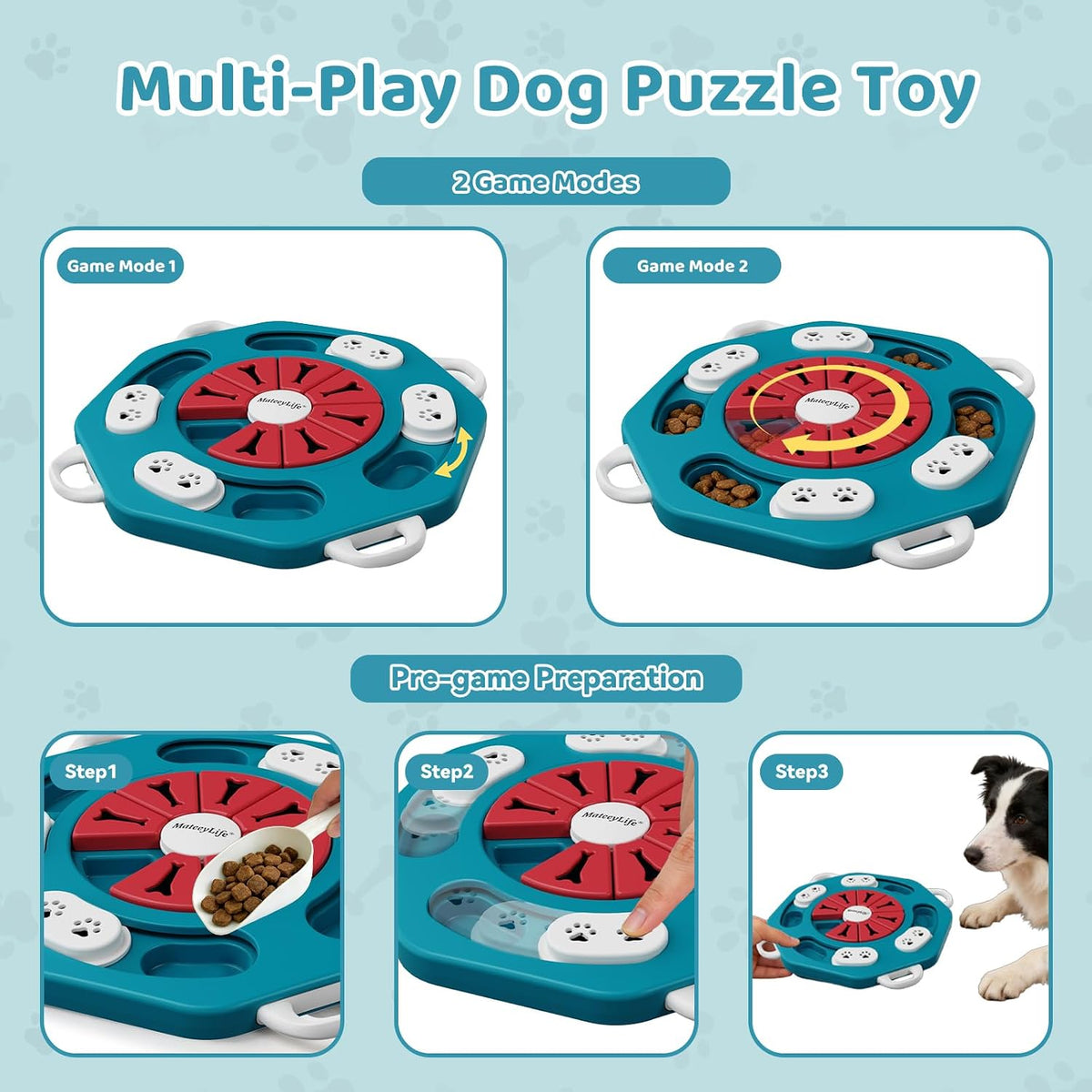 MateeyLife Dog Puzzle Toy, Puppy Enrichment Toys for IQ Training – Essentials for Dogs - L1, Blue - image 4